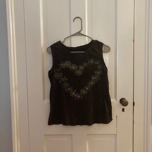 Cropped vintage sunflower shirt